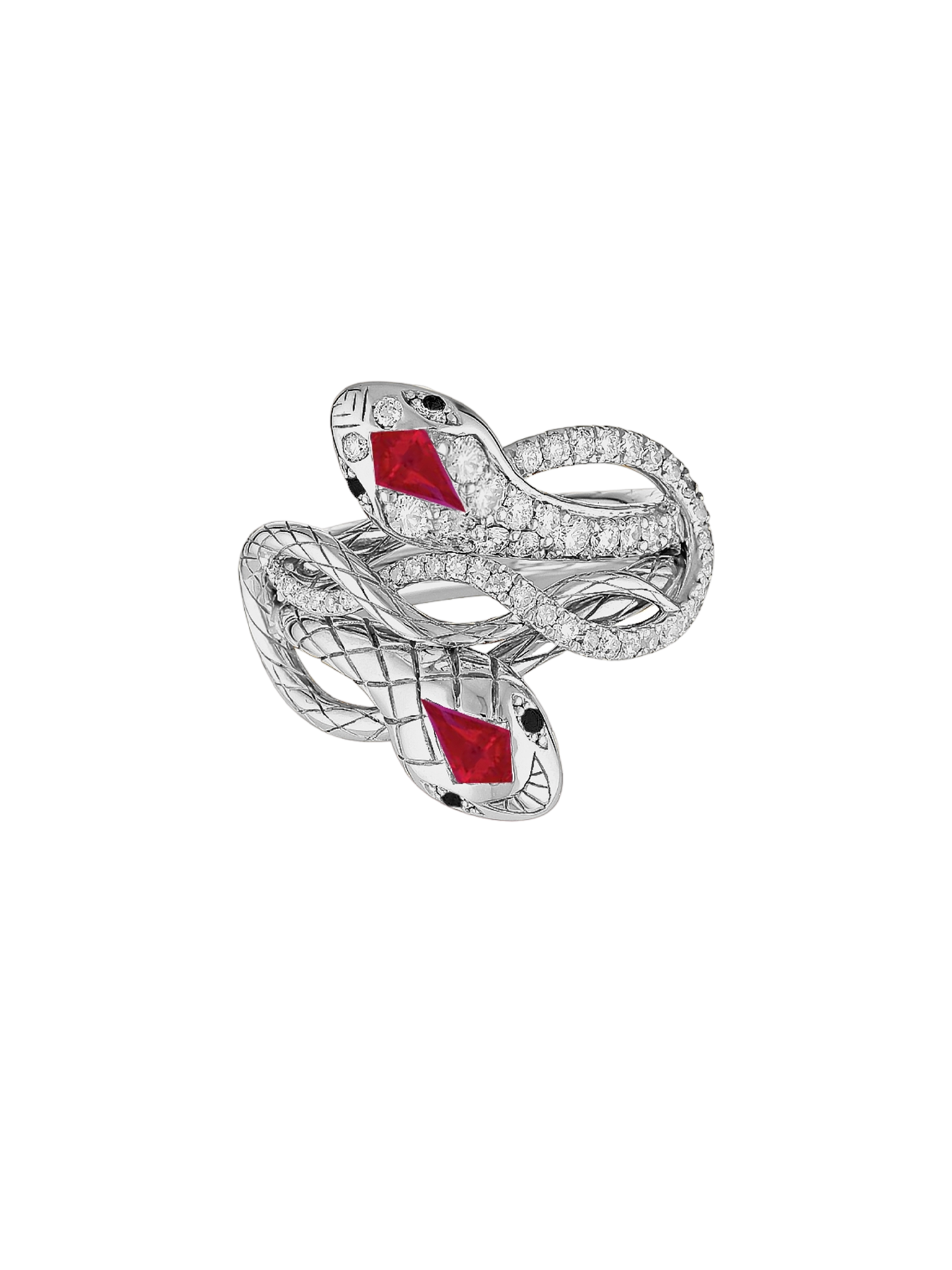 Serpentine ruby ring